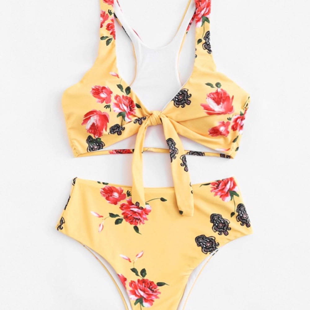 Yellow Floral Bikini